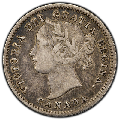SOLD Canada 1858 10 Cents Dime Silver Coin - First Year of Issue - VF