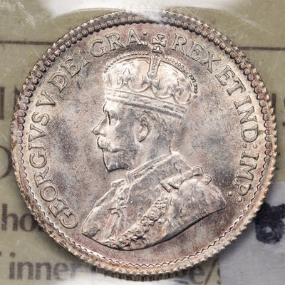 SOLD Canada 1919 5 Cents Silver Coin - ICCS MS-65