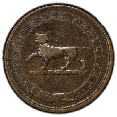 SOLD Ireland 1819 Galway Menlough Castle 6 Pence Token Davis #1