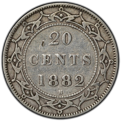 Newfoundland 1882-H 20 Cents Silver Coin