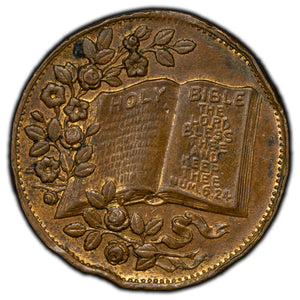 SOLD Ireland Belfast The Lord Is My Shepherd Religious Medallion - Rim Damage