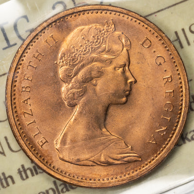 SOLD Canada 1973 1 Small Cent Coin - ICCS MS-66 Red