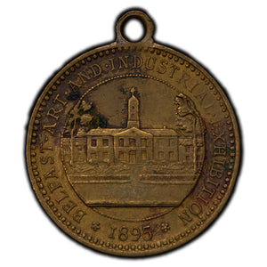Ireland 1895 Belfast Art and Industrial Exhibition Medallion BHM #3486