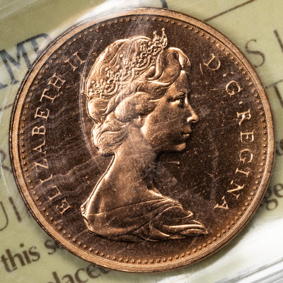 Canada 1973 1 Small Cent Coin - ICCS PL-67 Red