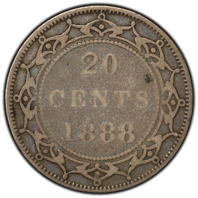 Newfoundland 1888 20 Cents Silver Coin