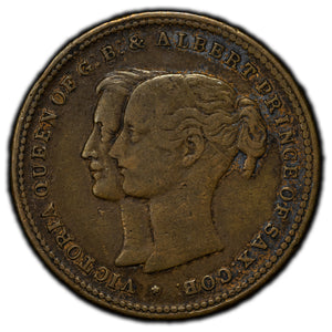 SOLD Ireland 1849 Victoria & Albert Royal Visit Medallion BHM #2339