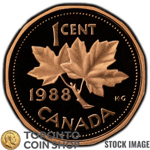 Canada 1988 1 Cent Coin - Proof Strike