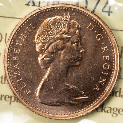 SOLD Canada 1976 1 Small Cent Coin - ICCS SP-67 Red