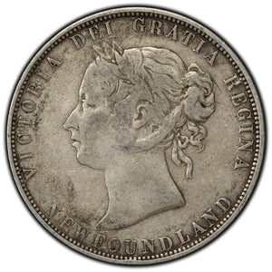 SOLD Newfoundland 1874 50 Cents Half Dollar Silver Coin