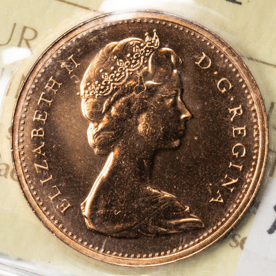 SOLD Canada 1976 1 Small Cent Coin - ICCS PL-67 Red