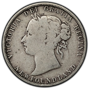 SOLD Newfoundland 1881 50 Cents Half Dollar Silver Coin