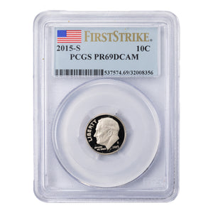 SOLD United States 2015-S 10 Cents Roosevelt Dime Coin - PCGS PR-69 DCAM