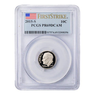 SOLD United States 2015-S 10 Cents Roosevelt Dime Coin - PCGS PR-69 DCAM
