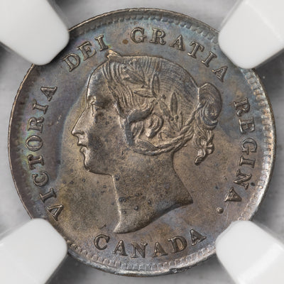 SOLD Canada 1899 5 Cents Silver Coin - NGC MS-62