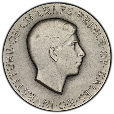 SOLD Great Britain 1969 The Investiture of Prince Charles Medal 45mm By John Pinches
