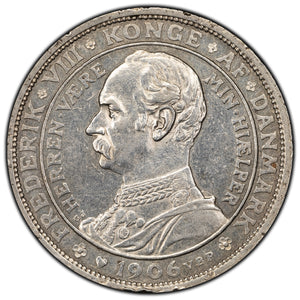 SOLD Denmark 1906 2 Two Kroner Silver Coin