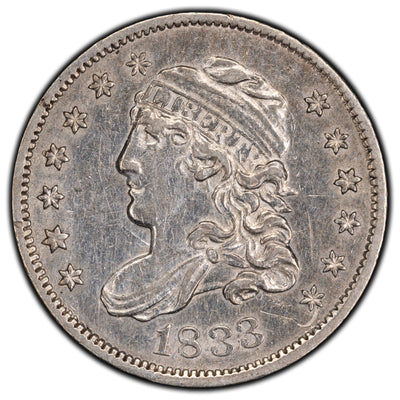 SOLD United States 1833 5 Cents Capped Bust Half Dime Silver Coin - Cleaned
