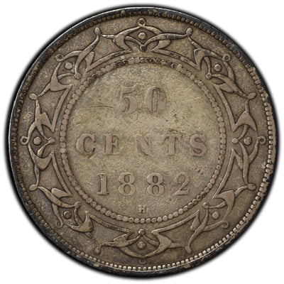 Newfoundland 1882-H 50 Cents Half Dollar Silver Coin