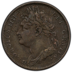 SOLD Great Britain 1821 Dot After Date Farthing Coin KM #677