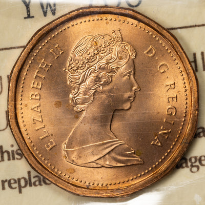 SOLD Canada 1984 1 Small Cent Coin - ICCS MS-66 Red
