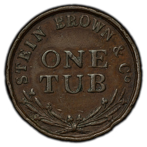SOLD Ireland Limerick Stein Brown & Co One Tub Token D&W #54