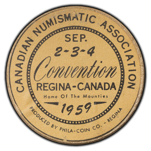 SOLD Canada 1959 CNA Canadian Numismatic Association Wooden Nickel