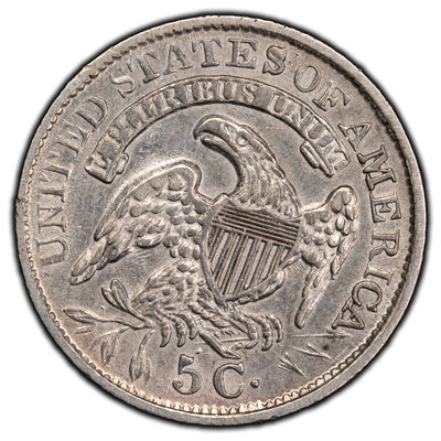 SOLD United States 1833 5 Cents Capped Bust Half Dime Silver Coin - Cleaned