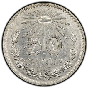 SOLD Mexico 1945 50 Centavos Silver Coin