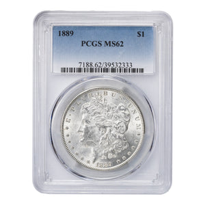 SOLD United States 1889 $1 Morgan Dollar Silver Coin - PCGS MS-62