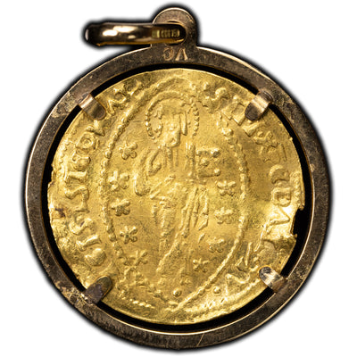 SOLD Italy Venice 1523-39 Andrea Gritti Ducat Gold Coin - In Bezel