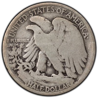 United States 1921-D 50 Cents Walking Liberty Half Dollar Silver Coin