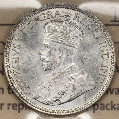 SOLD Canada 1929 10 Cents Dime Silver Coin - ICCS MS-63