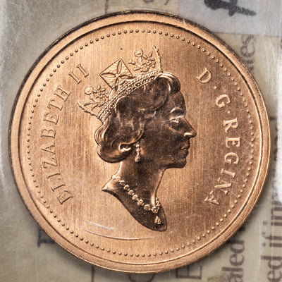 Canada 1997 1 Small Cent Coin - ICCS MS-67 Red