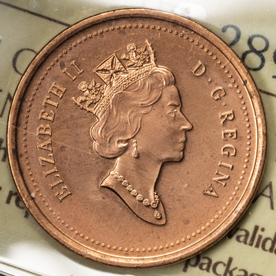 SOLD Canada 1999 1 Small Cent Coin - ICCS MS-66 Red