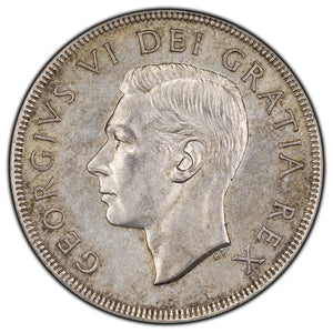 SOLD Canada 1949 $1 Silver Dollar Coin - Matthew Ship - AU