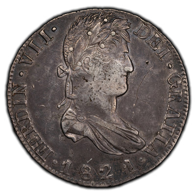 Mexico 1821 Zs-RG 8 Reales Silver Coin