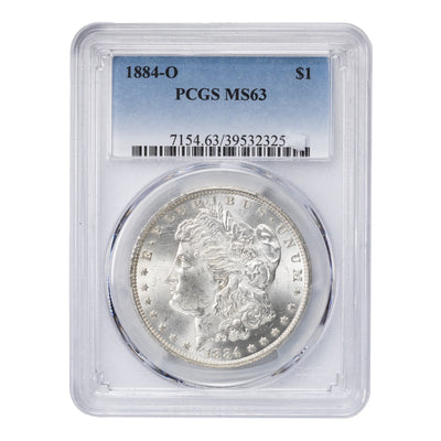 SOLD United States 1884-O $1 Morgan Dollar Silver Coin - PCGS MS-63