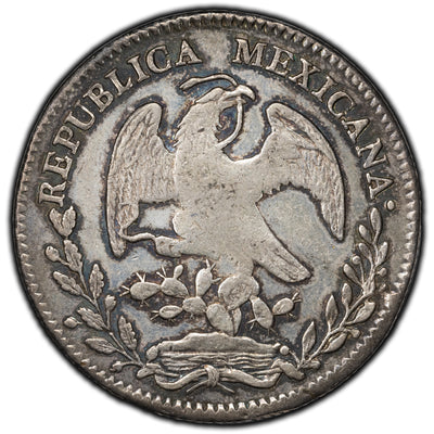 SOLD Mexico 1837 Ga-IG 8 Reales Silver Coin Guadalajara Mint KM #377.6