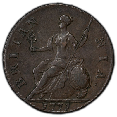 SOLD Great Britain 1771 1/2 Half Penny Coin KM #601