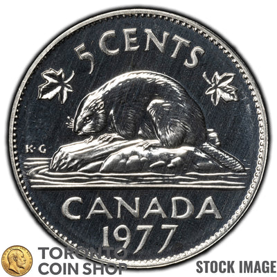 Canada 1977 5 Cents Coin - Specimen Strike