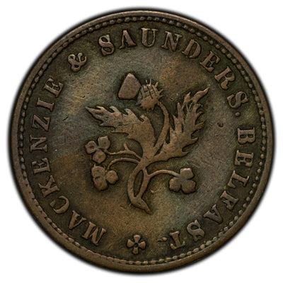 Ireland ND Belfast Mackenzie & Saunders Merchant Token Batty #1420