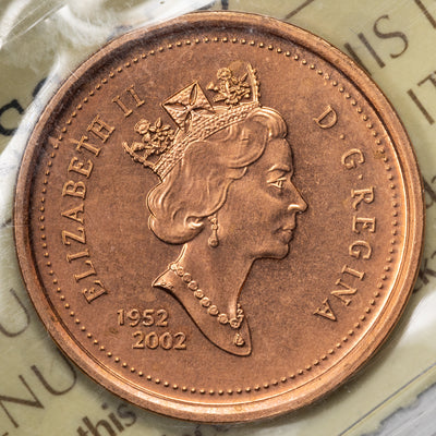 SOLD Canada 2002 1 Small Cent Coin - ICCS MS-67 Red