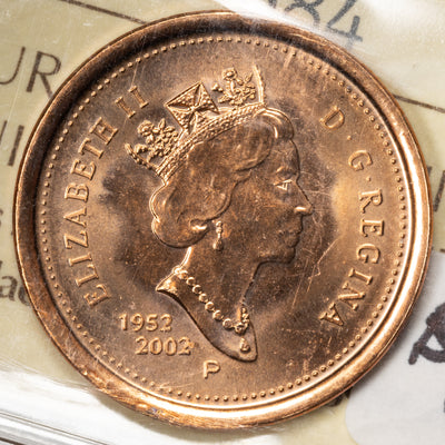 Canada 2002P 1 Small Cent Coin - ICCS MS-67 Red