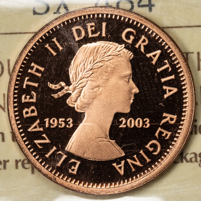 SOLD Canada 2003 Coronation 1 Small Cent Coin - ICCS PF-67 Red UHC
