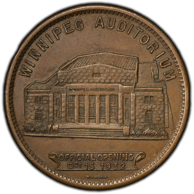Canada 1932 Winnipeg Auditorium 39mm Medal