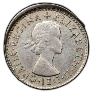 SOLD Australia 1953 3 Pence Silver Coin - Off Struck Error