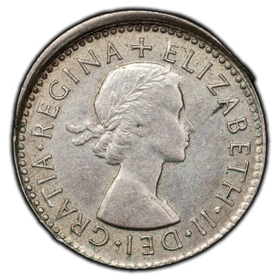 SOLD Australia 1953 3 Pence Silver Coin - Off Struck Error
