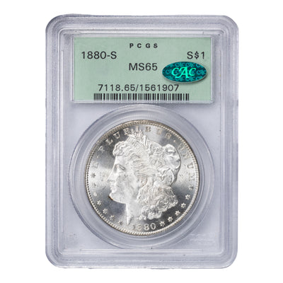 SOLD United States 1880-S $1 Morgan Dollar Silver Coin - PCGS MS-65 CAC