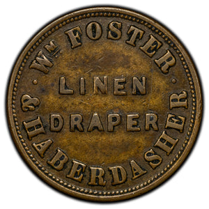SOLD Ireland ND Belfast Wm. Foster Merchant Token Batty #1402a