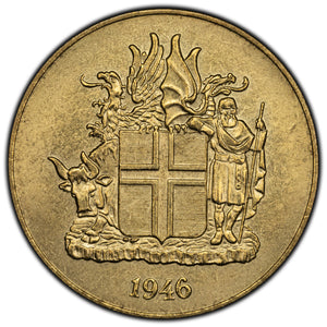 SOLD Iceland 1946 2 Kronur Coin